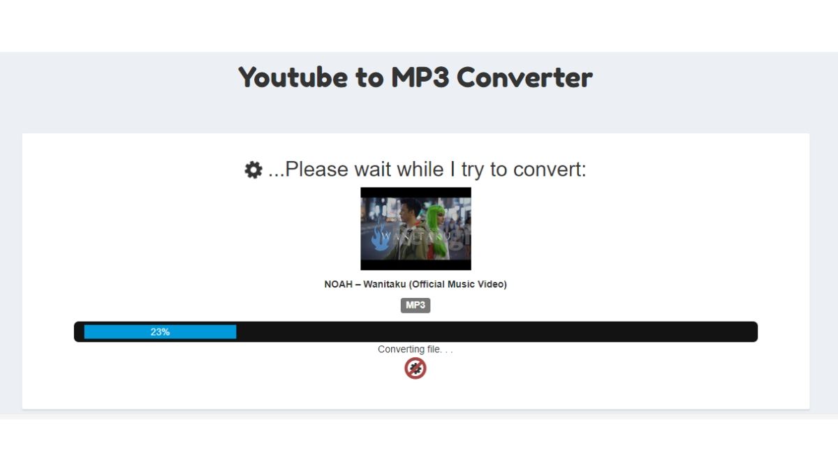 Proses converting video youtube ke mp3