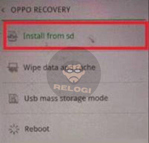 Pilih “Install from SD” >> “From SD”.