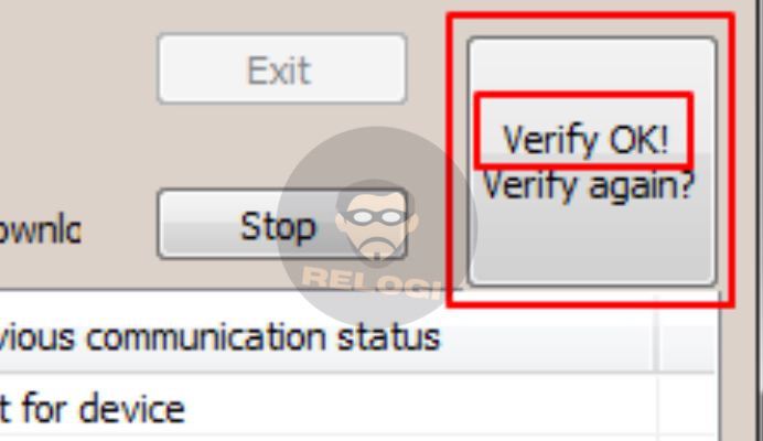 tulisan verify berubah jadi verify ok